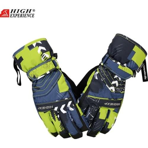 HIGH EXPERIENCE 2021 Warm Slip-Proof Glove Thicked Add WooL Waterproof Windproof Outdoor Climb Mountain Cycling Couple 1806