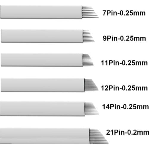 Tattoo Needles Microblading Needle Laminas Para Tebori 7 9 11 12 14 21 Flex Stainless Steel