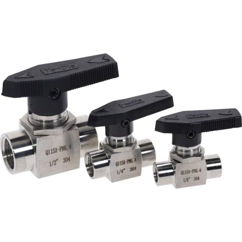 Stainless Steel 304 Needle Valve 1/8'' 1/4'' 3/8" 1/2'' Female SS304 Valve for Water Gas Oil