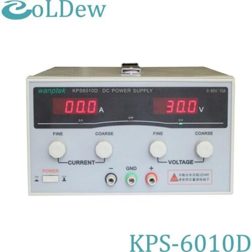 KPS6010D High precision High Power Adjustable LED Dual Display Switching DC power supply 220V EU 60V/10A