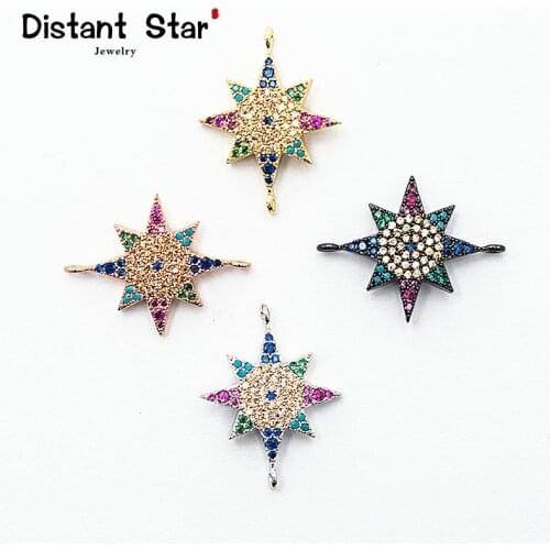 0.7*0.9in Star Brass Diy Jewelry Bracelet Making Beautiful Womens Bracelet Necklace Jewelry Accessories Zirconia Gift Finding