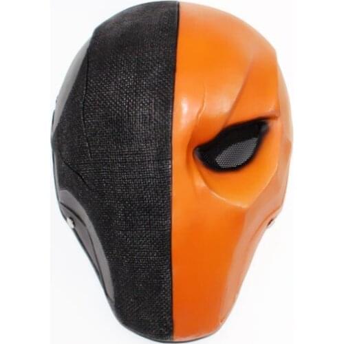 Full Face Resin Assassin Deathstroke Terminator Slade Joseph Wilson Cosplay Mask Props Takerlama Orange Deathstroke Mask Helmet