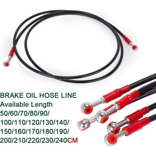 Motorcycle Dirt Bike Braided Steel Hydraulic Reinforce Brake line Clutch Oil Hose Tube 500 To 2400mm Universal Fit Racing MX