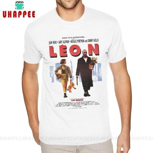 Funny Leon The Professional Vintage Tee for Men S-6XL Short Sleeves Heavy Cotton White O Neck Tees Shirt