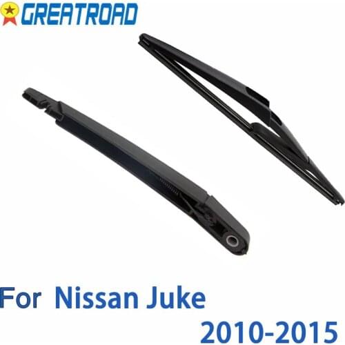 Wiper 12" Rear Wiper Blade & Arm Set Kit For Nissan Juke 2010-2015 Windshield Windscreen Rear Window