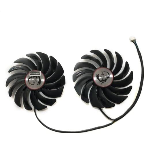 2pcs/lot cooler Fans RX580 RX480 Video Card cooling fan For Radeon RX 480 MSI RX 580 asic bitcoin mine GPU Graphics Card Cooling