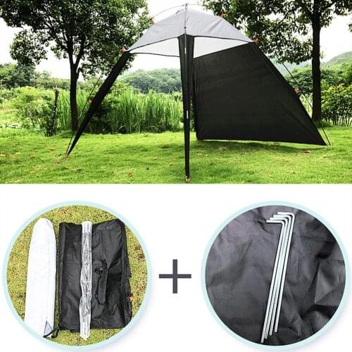 Portable 5-8 Person Pergola Windproof Outdoor Tent Summer UV Tarp Sun Shade Camping Fishing Triangle Beach Cabana Tent Canopy