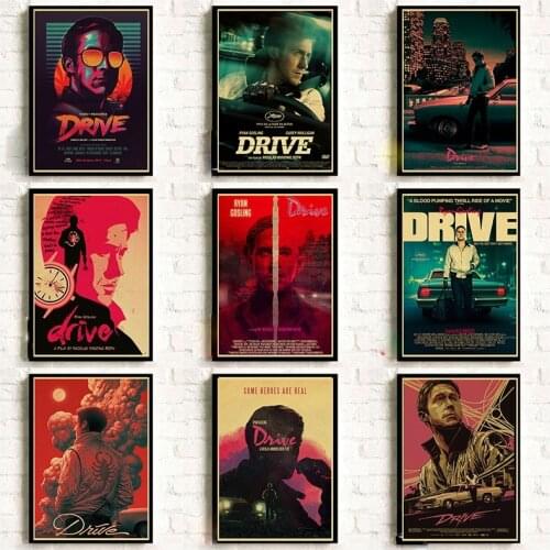 Ryan Gosling Classic Movie Drive Poster Vintage Wall Poster Home Room Study Wall Decor Kraft Paper Wall Pictire/Painting