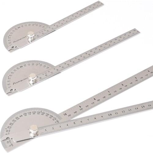 Professional Stainless Steel protractor angle finder 180 Degree Adjustable Woodworking Measurement Protractor Ruler Caliper