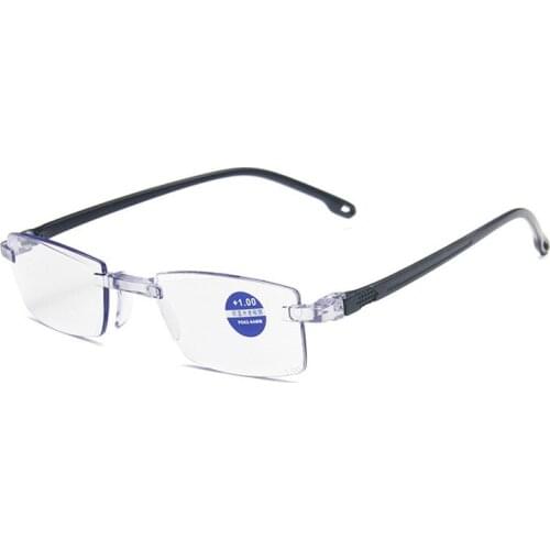 Unisex Ultralight Trimming Anti Blue Light Reading Glasses Plastic Frame Men Women Presbyopic Eyeglasses