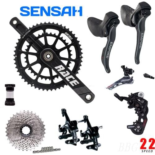 Bicycle Derailleur SENSAH EMPIRE 2x11 Speed 22s Road Groupset Sti Kit Crank Cassette Chain Shifter Derailleur Rim Brake