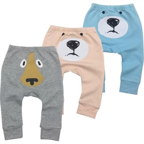 Spring and Autumn Baby Big PP Pants Baby Cotton Pants Boys and Girls Middle-Waisted Pants Harem Pants