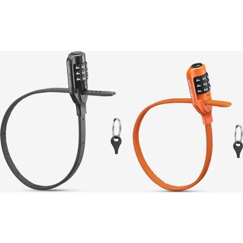 2 Set Bike Cable Lock Multi Stable Bicycle Helmet Lock Password Cycling Lock for MTB Road Bike Orange & Black