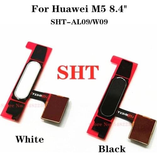 Original For Huawei M5 CMR-AL09 SHT-AL09 W09 8.4 Home Button Fingerprint Sensor Scanner Return Unlock Key Flex Cable Replacement