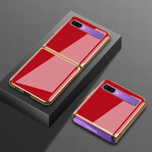 For Samsung zflip phone case 5g f700n protective cover sm-f7070 fall proof simple glass