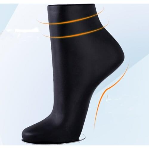 New 1 Pc Female Mannequin Feet Plastic Stand Display Silk Socks Short Socks Part Dummy Torso Leg Black Foot Model With Magnet
