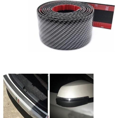 1M carbon fiber decorative bumper modification supplies threshold cover anti-slip rubber strip rear bumper guardrail trun