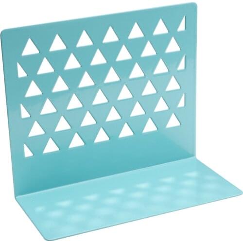 1pcs Metal Hollow Book Stand Library Bookends Supports Office School Supplies JR Deals