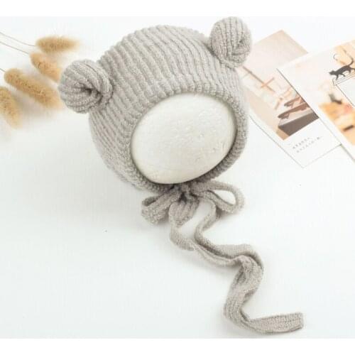 24BE Newborn Photography Posing Props Cute Crochet Knitted Hat Baby Infants Beanies