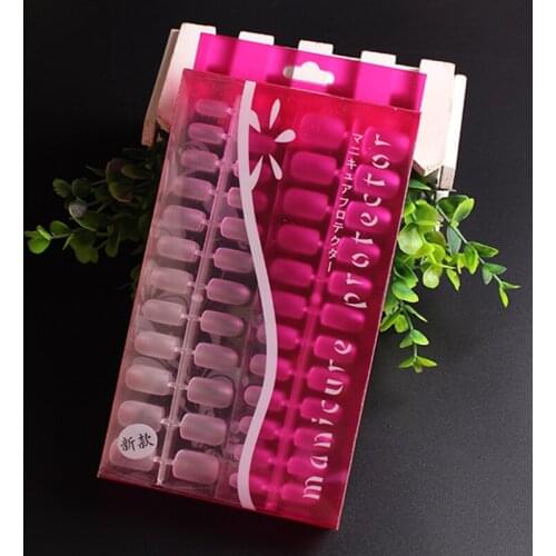 288pcs False Nails Art Fake Finger Tips Slim Full Cover Transparent Acrylic Gel False Nail Stickers Ultra-thin Nails Art Tools