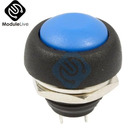 5Pcs 12mm PBS-33B Waterproof Momentary ON OFF Push Button Switch Mini Round Switch 1A 250V