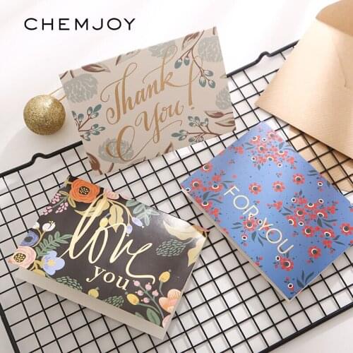 Pack of 8 Assorted Rural Flowers Blank Greeting Cards Birthday Card Thank You Note Cards with Envelopes for Mother Day Wedding