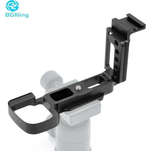 A6400 Quick Release L Plate Vertical Shoot Bracket Holder Hand Grip w Hot Shoe for Sony Alpha ILCE-6400L ILCE-6400M Camera Mic