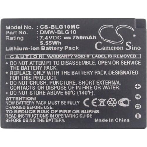 Cameron Sino 750mah battery for LEICA D-Lux Type 109 forPANASONIC DMC-GF6 GX7 GF6K/R/T DMW-BLG10 Camera Battery