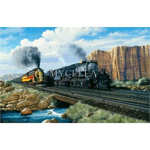 Trains Full Diamond Embroidery 5D DIY Diamond Painting Mosaic Cross Stitch Beauty & Beast Needlework Crafts Home Decor gifts