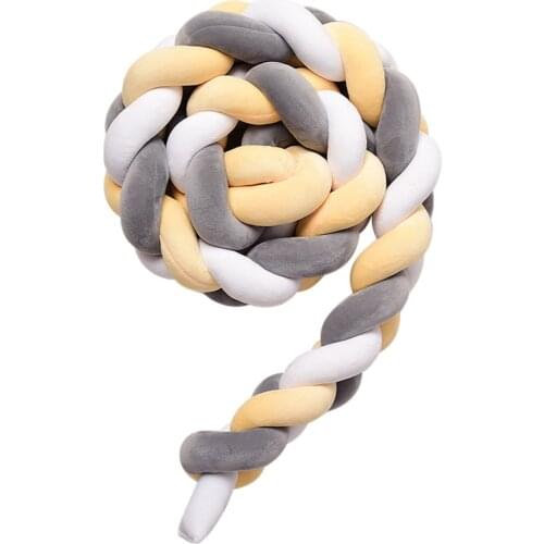 Long Strip Handmade Cushion Bedroom Decoration Woven Crib Protector Home Crystal Super Soft Unisex Multicolor Three Strands