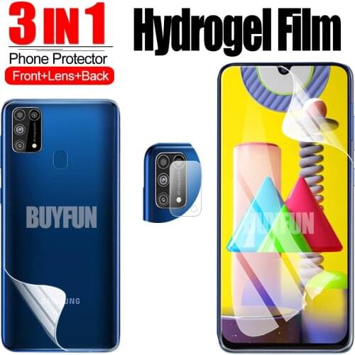 3-in-1 Hydrogel Film For Samsung M31 Screen Protector Camera Protective Glass For Samsung Galaxy m51 m31 m30s m21 m11 samsang