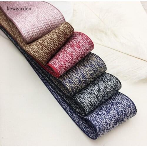 Kewgarden 40mm 1-1/2" Satin Ribbons DIY Bowknot Accessories Riband Handmade Tape Serpentine Ribbon 3m/lot