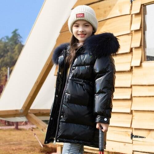 Warm 80% White duck down Jacket for Girl Winter clothes children Thicken Outerwear clothing parka waterproof coat snowsuit 5-14Y