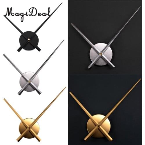 MagiDeal Quartz Battery Operated Big Needles Hands Analogue Clock Wall Clock Golden/Silver/Black PICK
