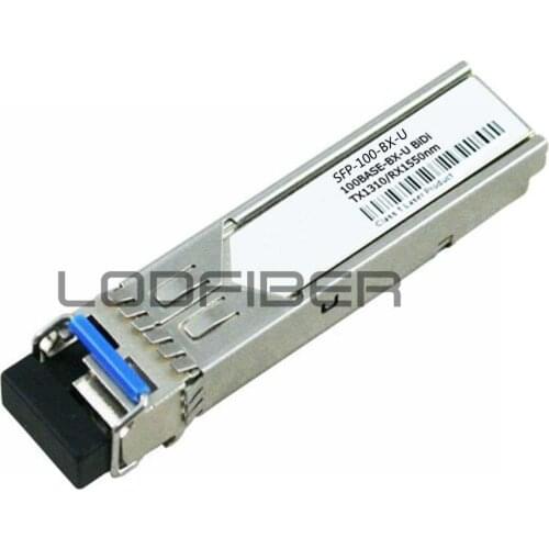LODFIBER SFP-100-BX-U A-l-c-a-t-e-l-L-u-c-e-n-t Compatible 100BASE-BX-U BiDi SFP 1310nmTX/1550nmRX BiDi SFP 20km SC Transceiver