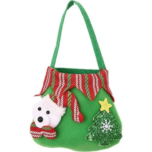 Brushed Fabric Christmas Gift Packaging Bag Childrens Candy Tote Bag Christmas Decoration Double Drawstring Gift Bag