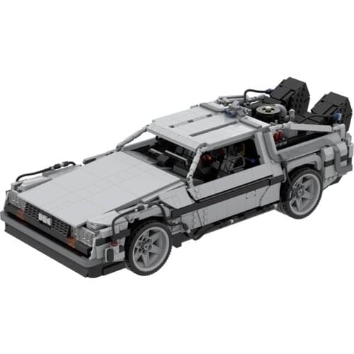 1985 Time Travel Time Back Tothe Future Machine High-tech Racing Building Blocks Sports Car Model Bricks Kids Boyfriend Gift