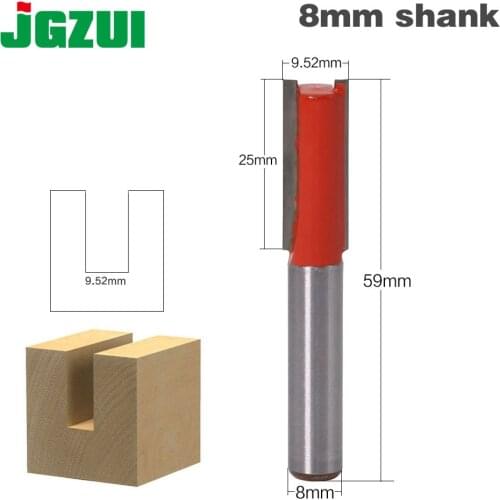 1PC 8mm Shank high quality Short Straight/Dado Router Bit Set 3/8" Diameter Wood Cutting Tool