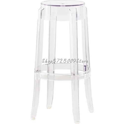 Nordic Transparent Bar Stool Simple Net Red Crystal Stool Photography With Acrylic High Stool Can Be Superimposed On The Spare T