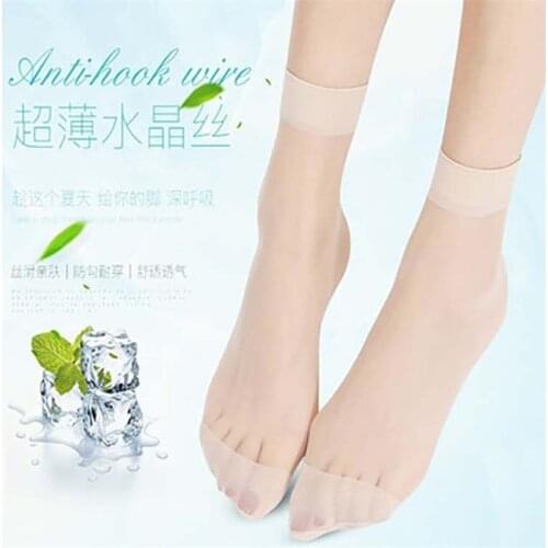 10 Pairs Spring Summer Thin Breathable Socks Sales And Sales 99% Socks Design Cute Socks Invisible Boat Socks Crystal Stockings