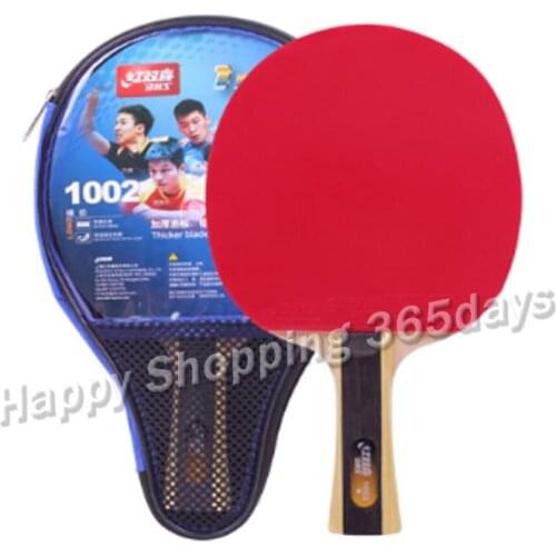 Original new version DHS Table Tennis Racket (1002, 1006) with Rubber (pips-in) + Bag Case 1-Star Set Ping Pong Bat