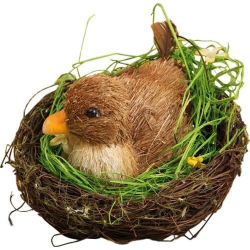 Garden Decor Eggshell Chicken Easter Chicks&Duck Realistic Creative Party Photo Props Gift 2021 New Yellow Artificial Hens Cage