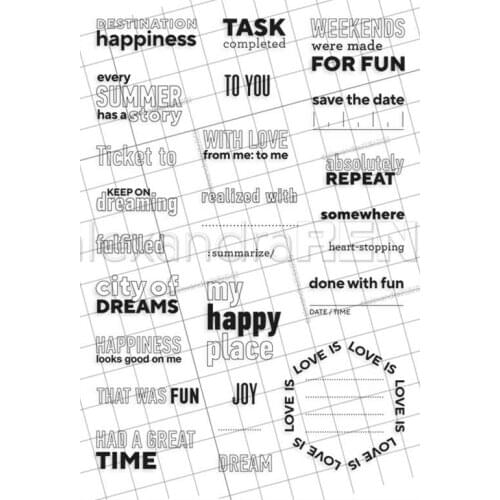 Happiness stamps Clear Stamp for Scrapbooking Transparent Silicone Rubber DIY Photo Album Decor 611