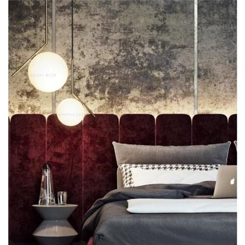 SGROW Modern Glass Ball Pendant Light Fixtures Creative Design Living Room Lamp Dinning Room Pole Glass Lampshade Hanging Lamp