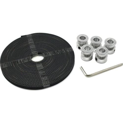 GT2 Timing Pulley 5M Timing Belt 20Teeth 8mm Bore Belt Width 6mm Sync Wheels Gear Part for 3D Printer Accessories