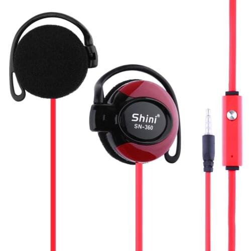 SN-360 Ear Hook Headsets 3.5mm Wired Stereo Earphone Game Sports Headphone with Mic for Phone Headset