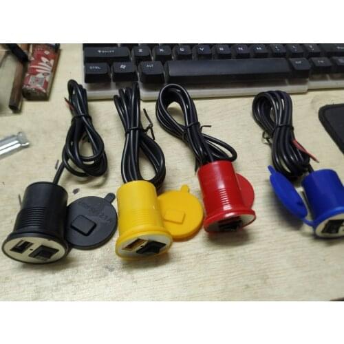 USB 12V charger for 5V 1A / 2.1a motorcycle charger, adapter, power socket for mobile phone for SUZUKI