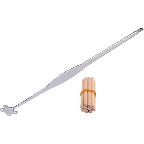 10pcs Wooden Violin Sound Post + Silvery Setter for Voilin Setting Tool