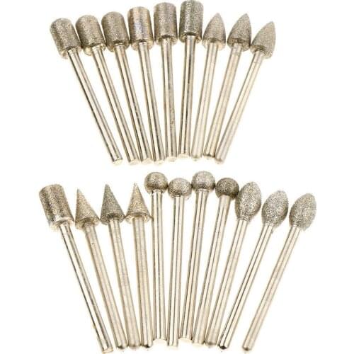 20Pcs 3mm Cylindrical Graphite Rod Polished Diamond Grinding Needle Grinding Carving Tool