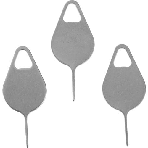 3pcs/lot Sim Card Tray Removal Eject Pin Key Tool Stainless Steel Needle Universal for iPhone for All Smart Phones